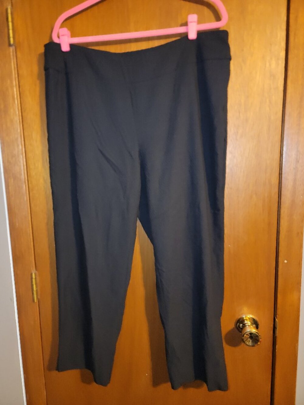 Lifestyle Attitude Women Black Dress Pants 18 Pattern Slit At Ankle 18w Career